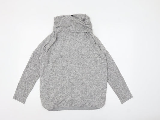 Phase Eight Women Grey Cowl Neck Long Sleeve Tunic Top UK 12