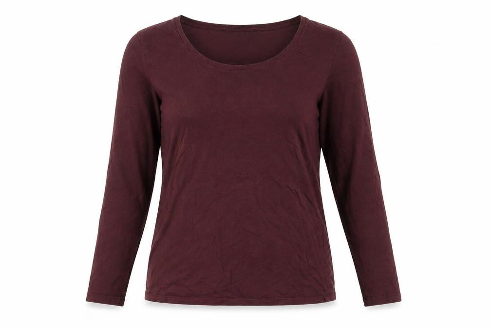 FatFace Women's Red Striped 3/4 Sleeve Basic Cotton Modal T-Shirt Size 10