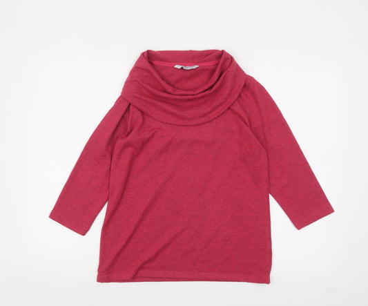Penny Plain Women Pink Cowl Neck Tunic Top Size 8