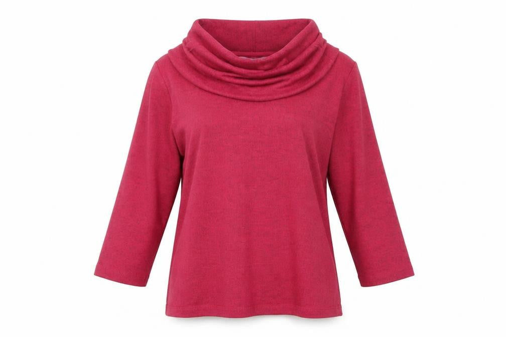 Penny Plain Women Pink Cowl Neck Tunic Top Size 8