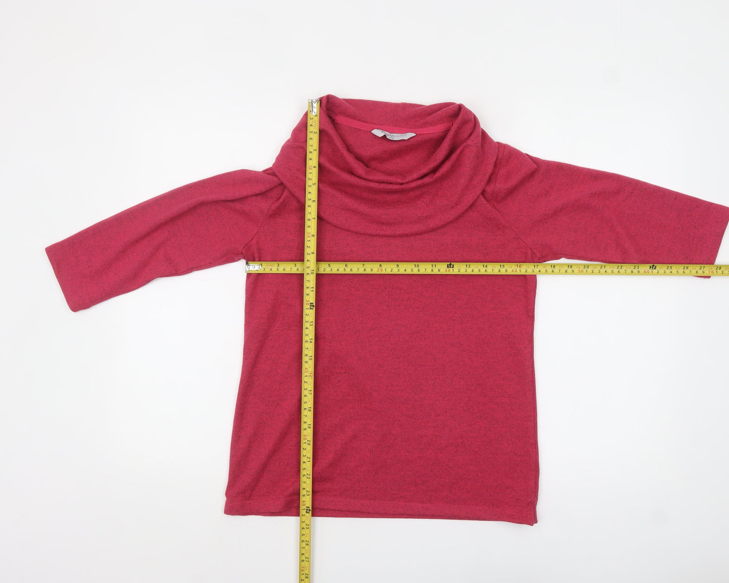Penny Plain Women Pink Cowl Neck Tunic Top Size 8