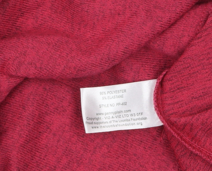 Penny Plain Women Pink Cowl Neck Tunic Top Size 8