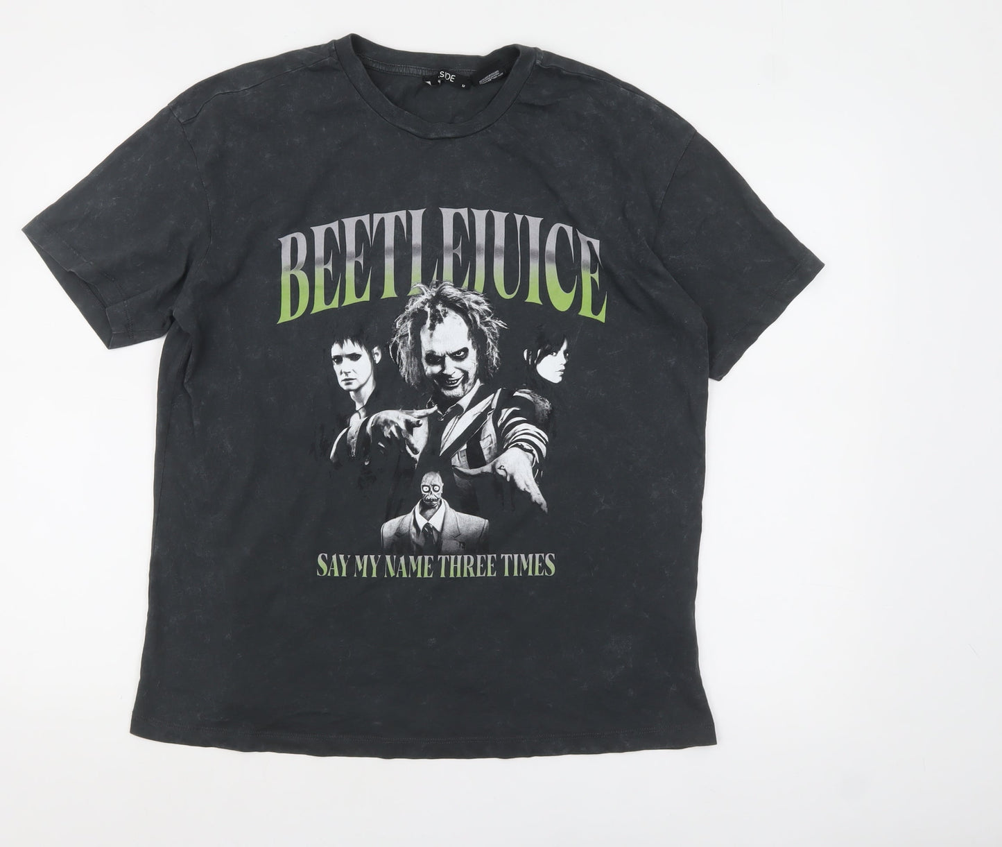 XSIDE Men’s Black Beetlejuice Graphic T-Shirt M Regular Fit
