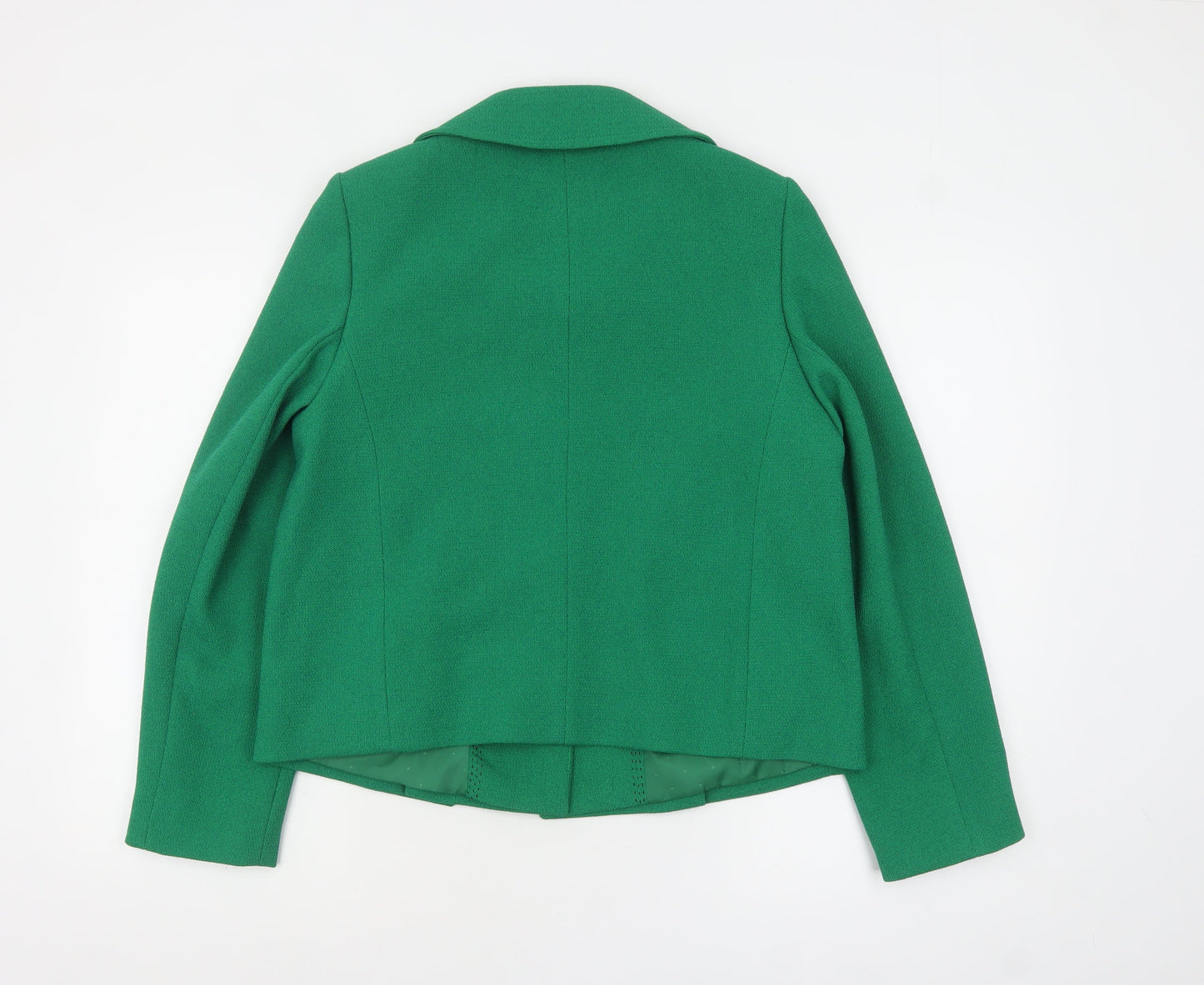 Marks and Spencer Women's Green Short Jacket UK 12 Classic Style
