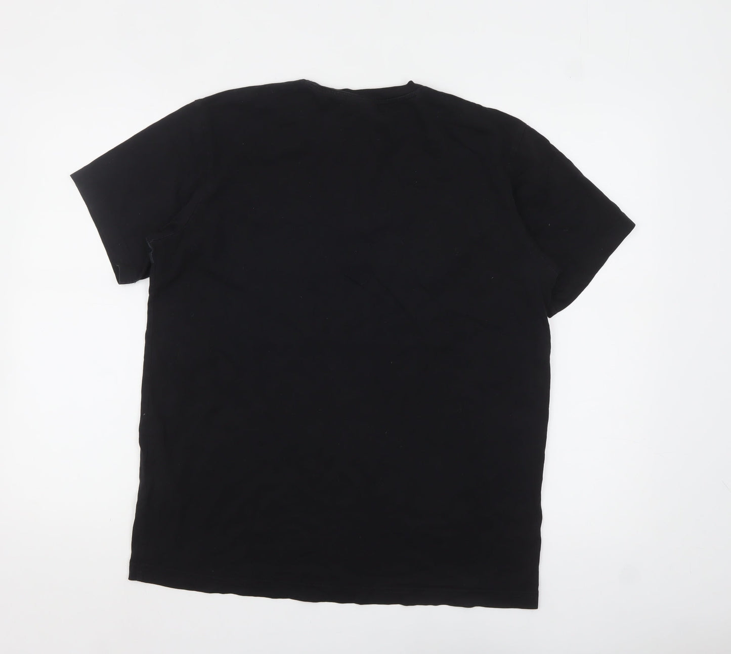 Champion Men's Black Medium Graphic Logo Crew Neck T-Shirt
