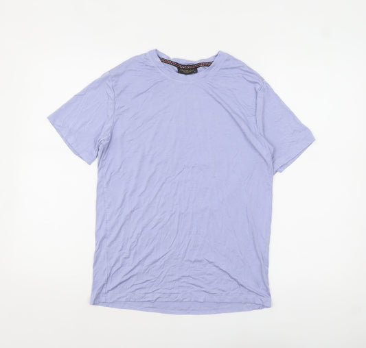 Better Life Men's Purple Cotton Crew Neck Short Sleeve T-Shirt M
