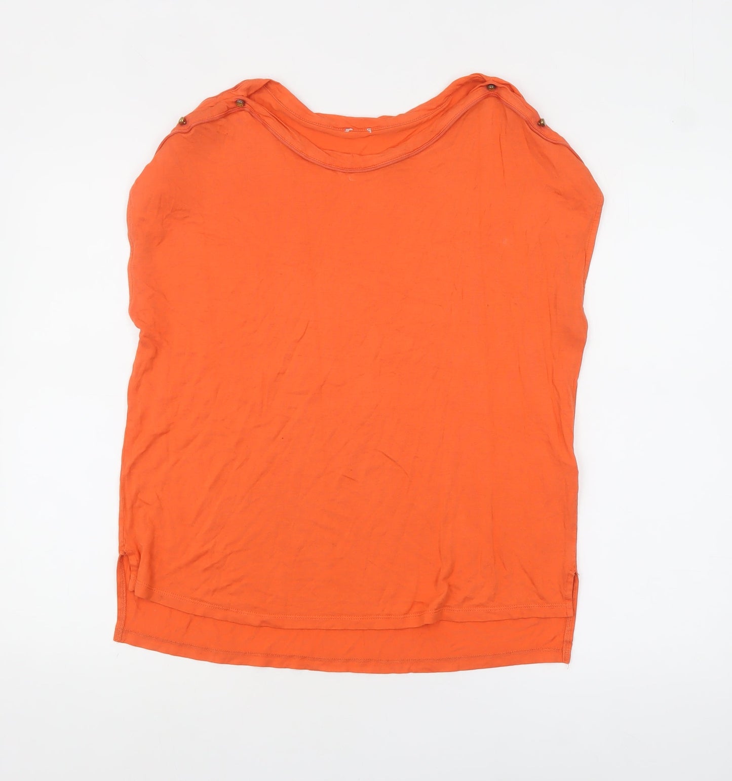 River Island Women’s Orange Viscose Sleeveless T-Shirt Size 14