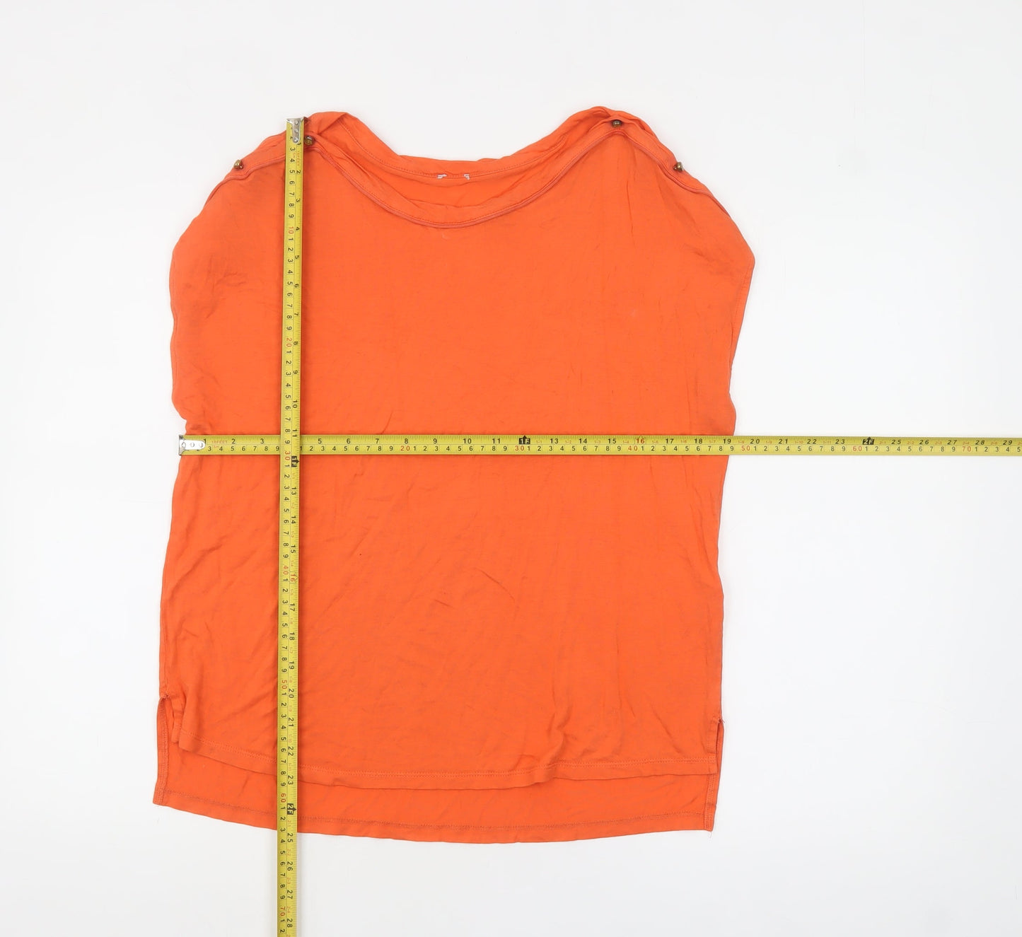 River Island Women’s Orange Viscose Sleeveless T-Shirt Size 14