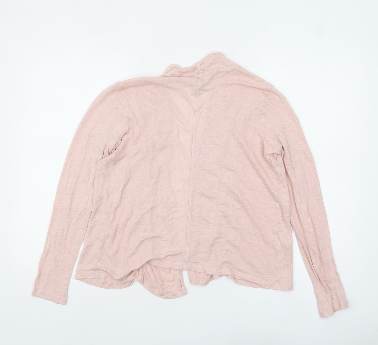 Laura Ashley Women’s Pink Linen Open Cardigan Small