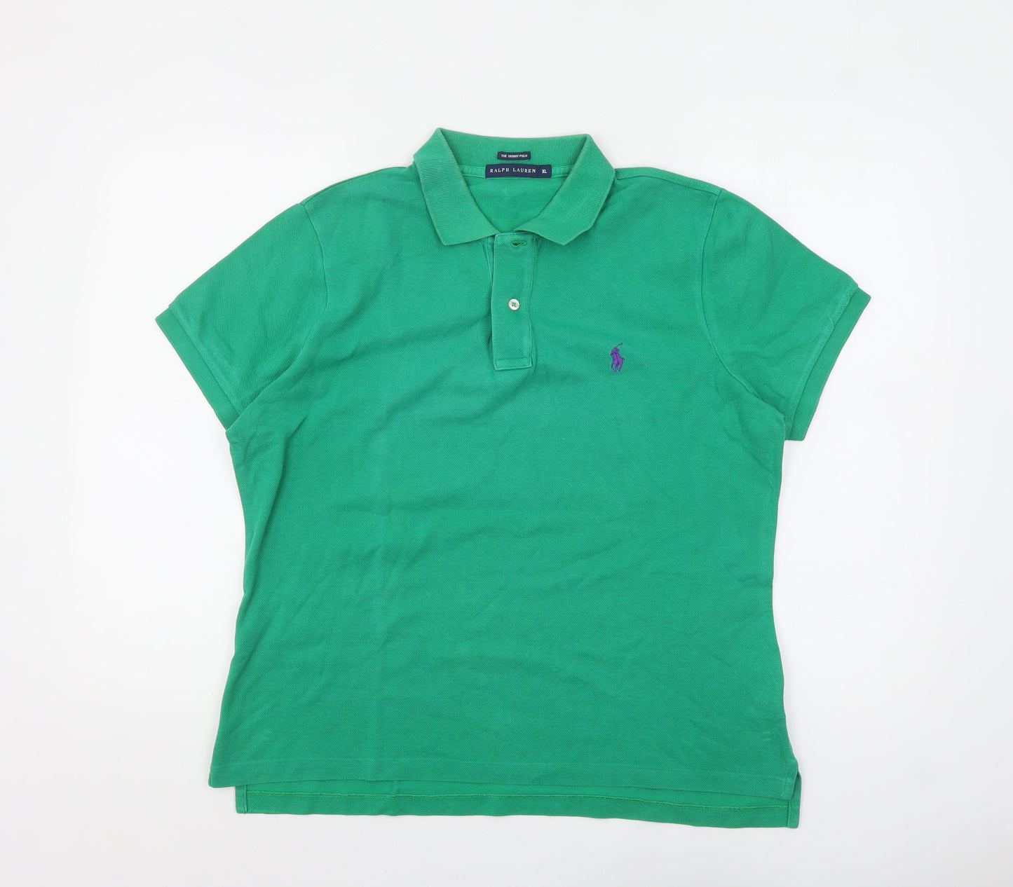 Ralph Lauren Men's Green Slim Fit Cotton Polo Shirt XL