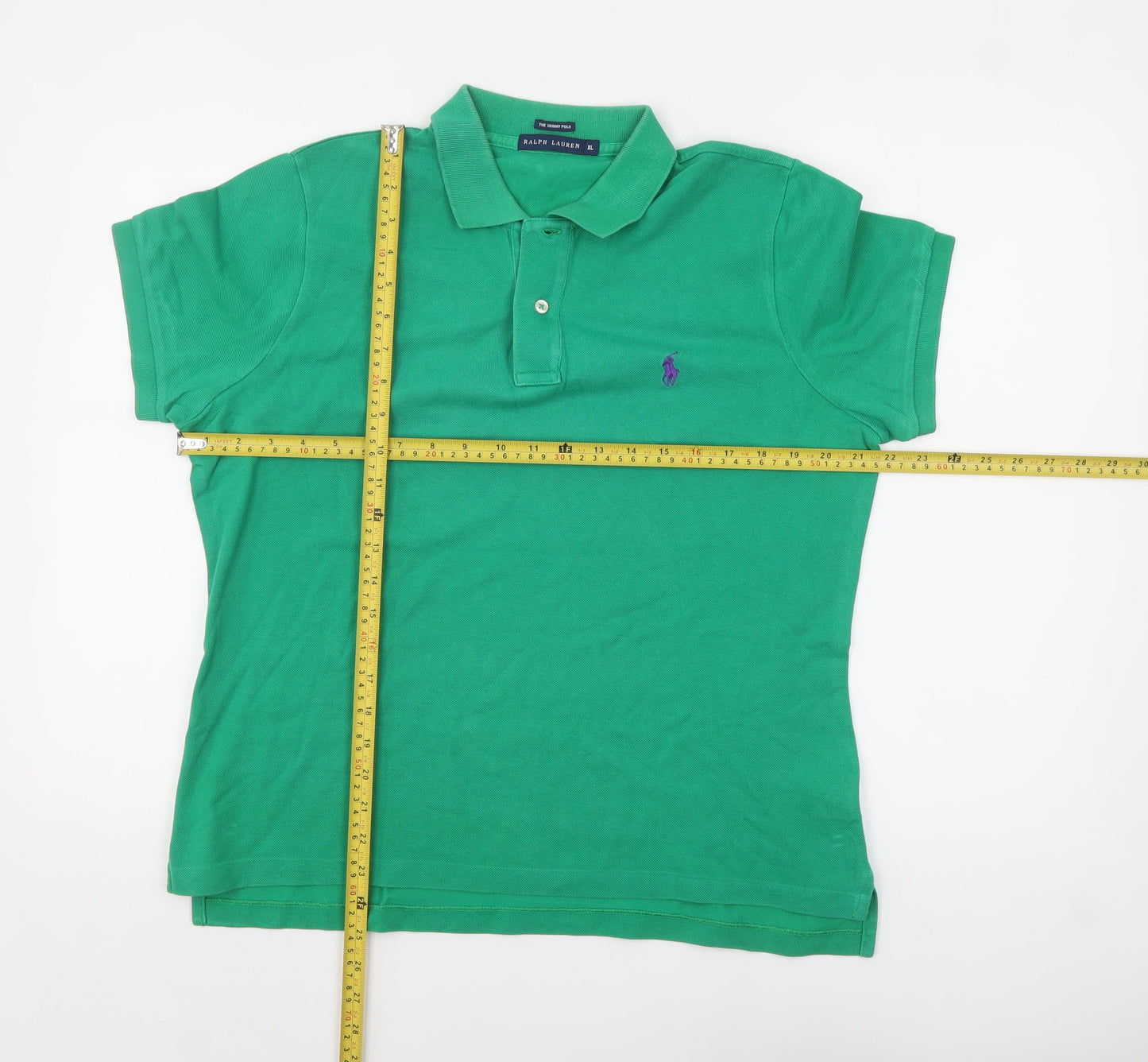 Ralph Lauren Men's Green Slim Fit Cotton Polo Shirt XL