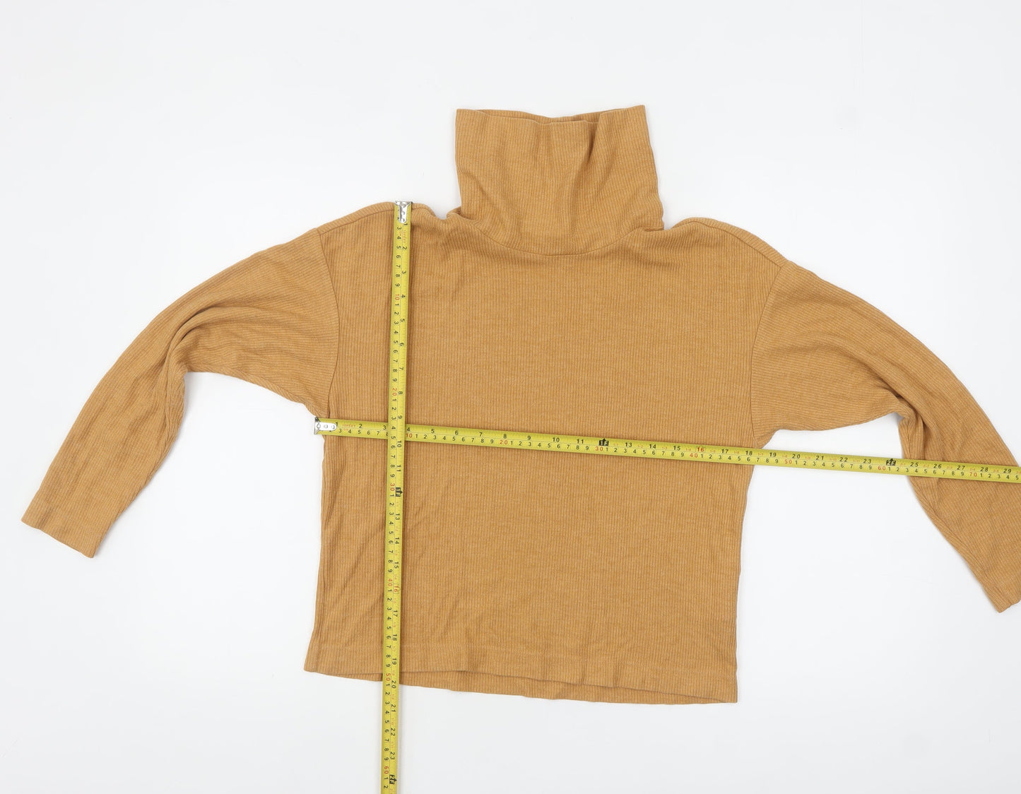 Uniqlo Women’s Brown Heattech Roll Neck Long Sleeve Top Size 10