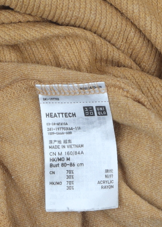 Uniqlo Women’s Brown Heattech Roll Neck Long Sleeve Top Size 10