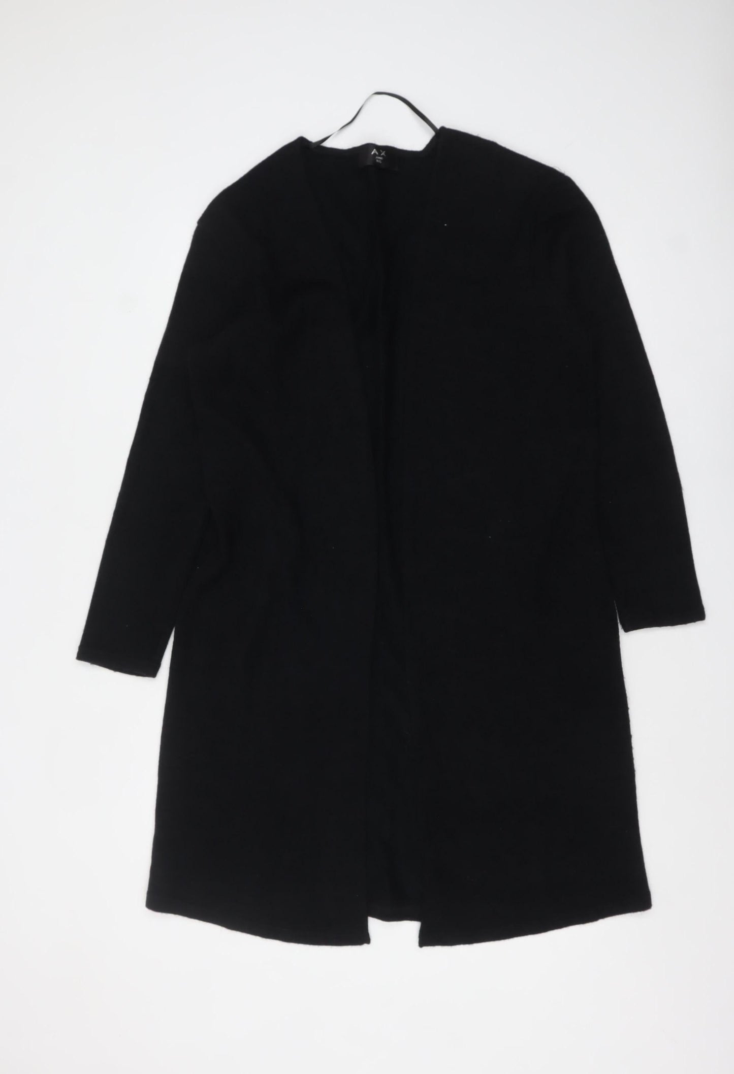 AX Paris Women Black Longline Cardigan M/L Knit Open Front
