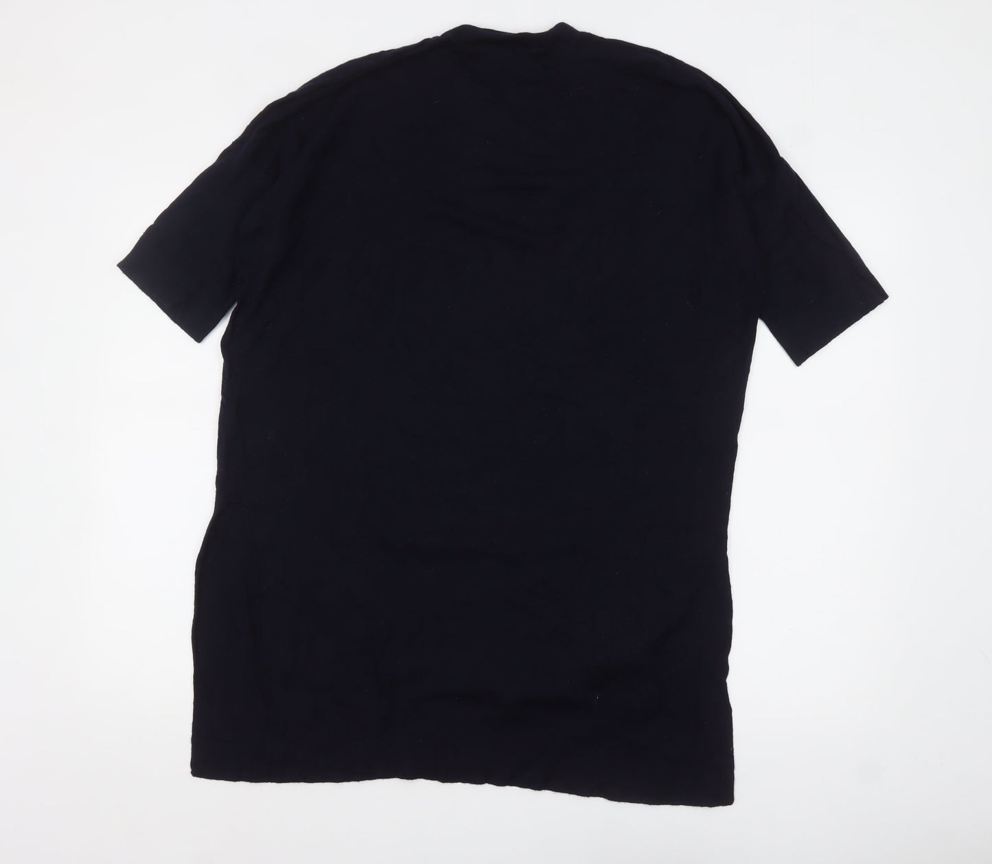 Whistles Women's Black Wool Viscose Short Sleeve Pullover Jumper M