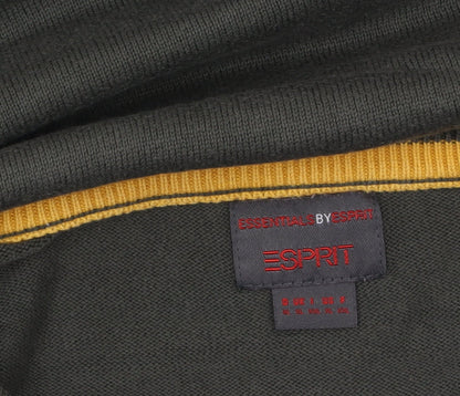 Additional view of ESPRIT Men Green Cotton V-Neck Jumper, size L