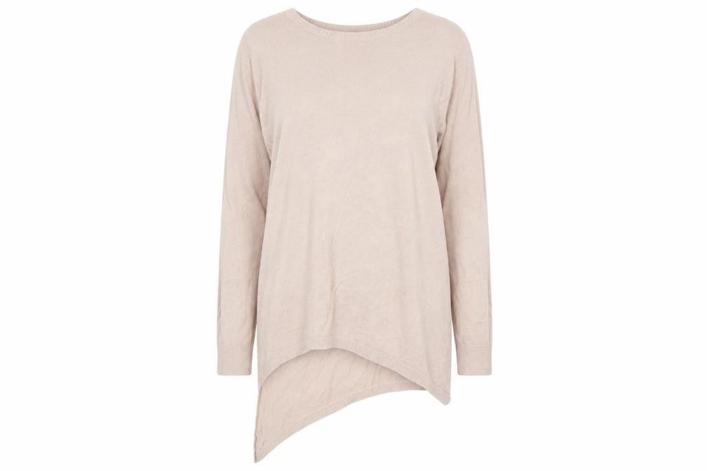 River Island Women Pink Size 14 Asymmetric Long Sleeve Pullover Jumper