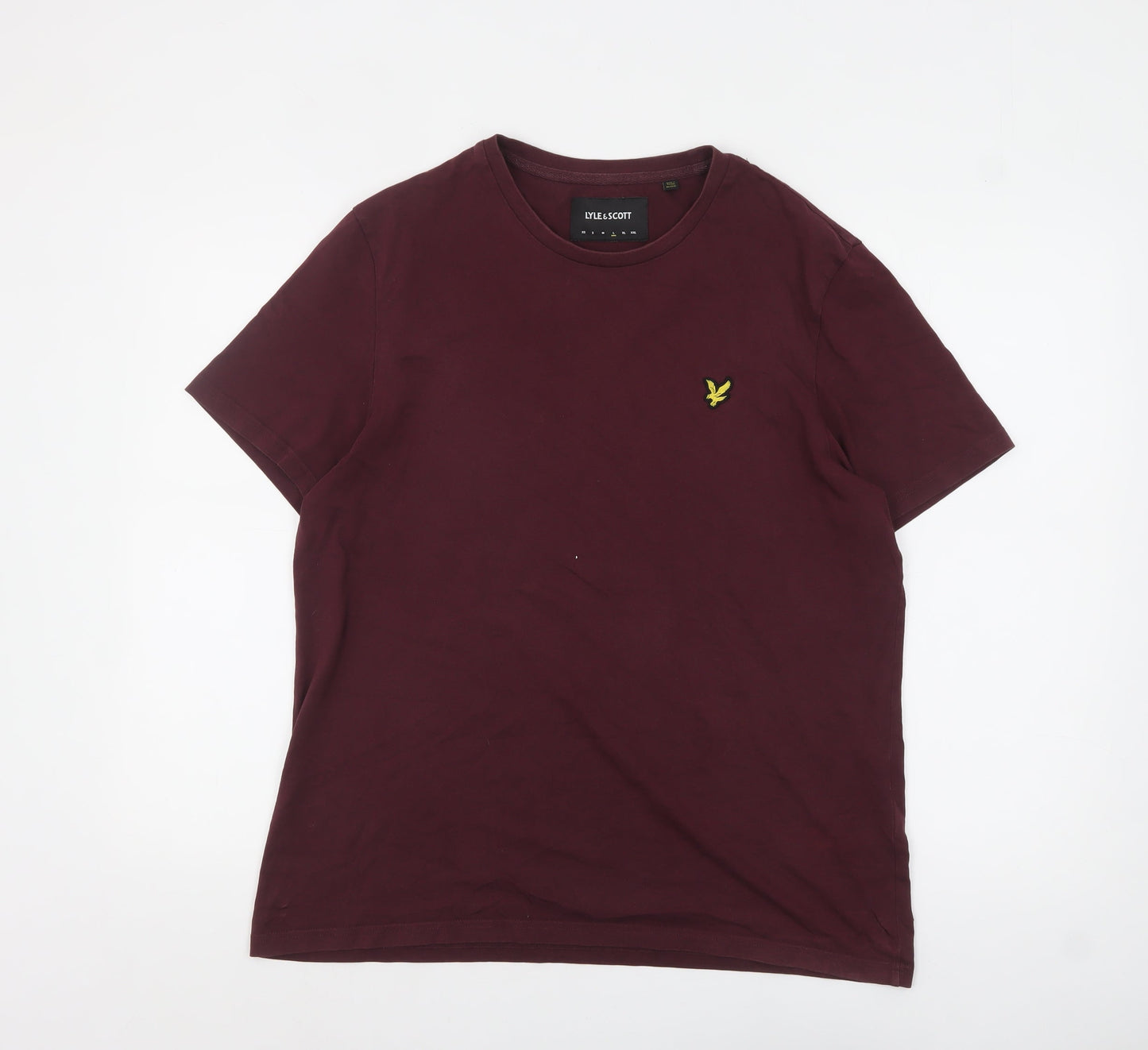 Lyle & Scott Mens Brown Cotton Crew Neck Short Sleeve T-Shirt Size L
