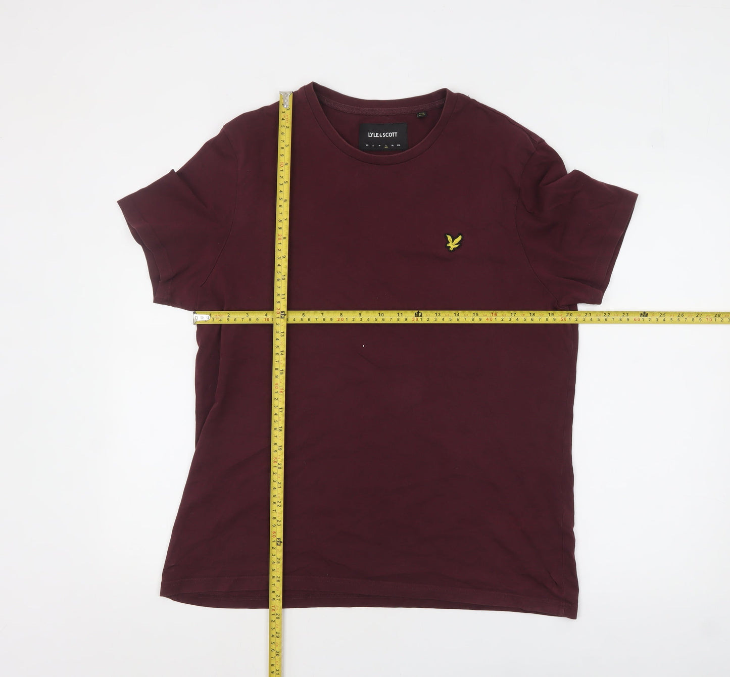 Lyle & Scott Mens Brown Cotton Crew Neck Short Sleeve T-Shirt Size L