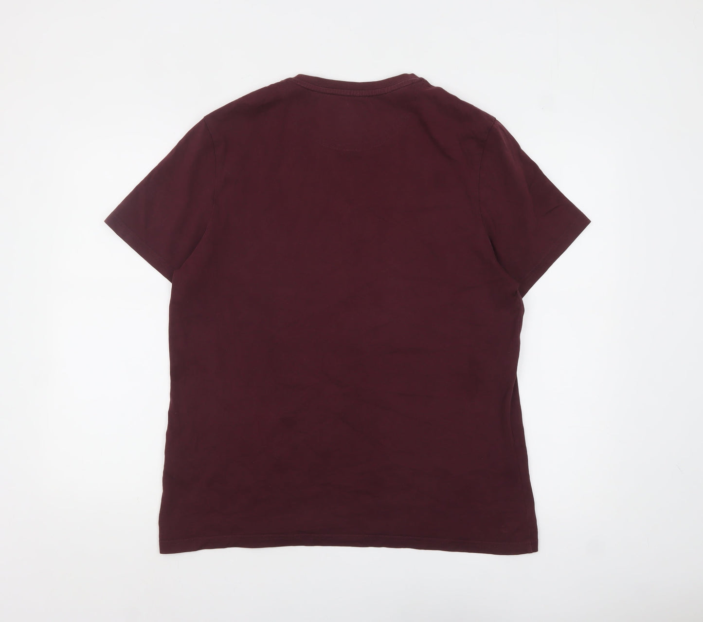 Lyle & Scott Mens Brown Cotton Crew Neck Short Sleeve T-Shirt Size L