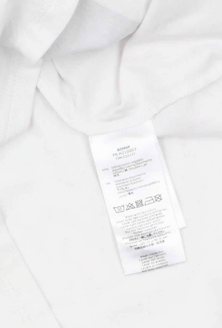 DKNY Women's White Long Sleeve Crew Neck Logo T-Shirt Size 14
