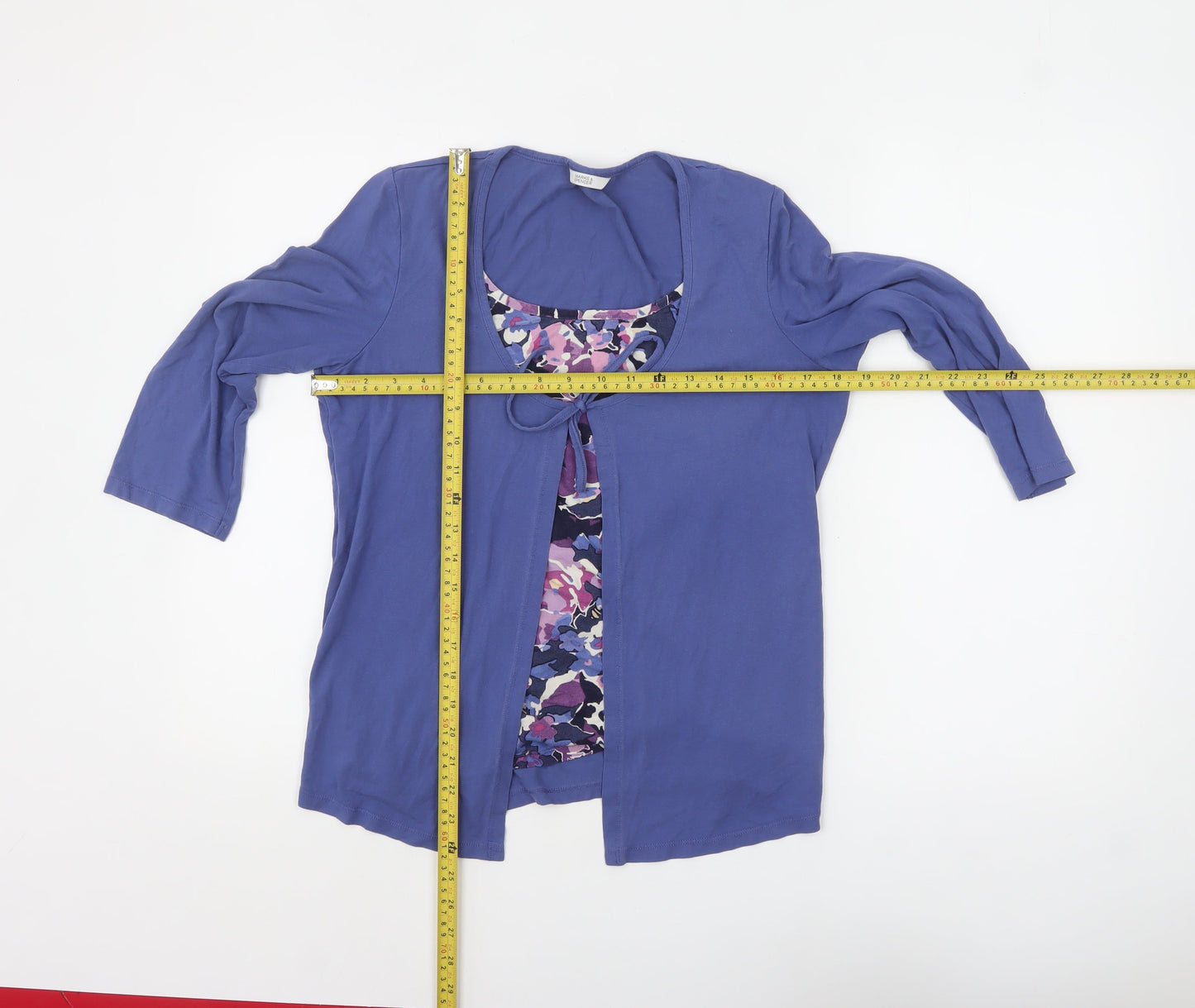 Marks and Spencer Women’s Blue Floral Tunic Blouse UK 12