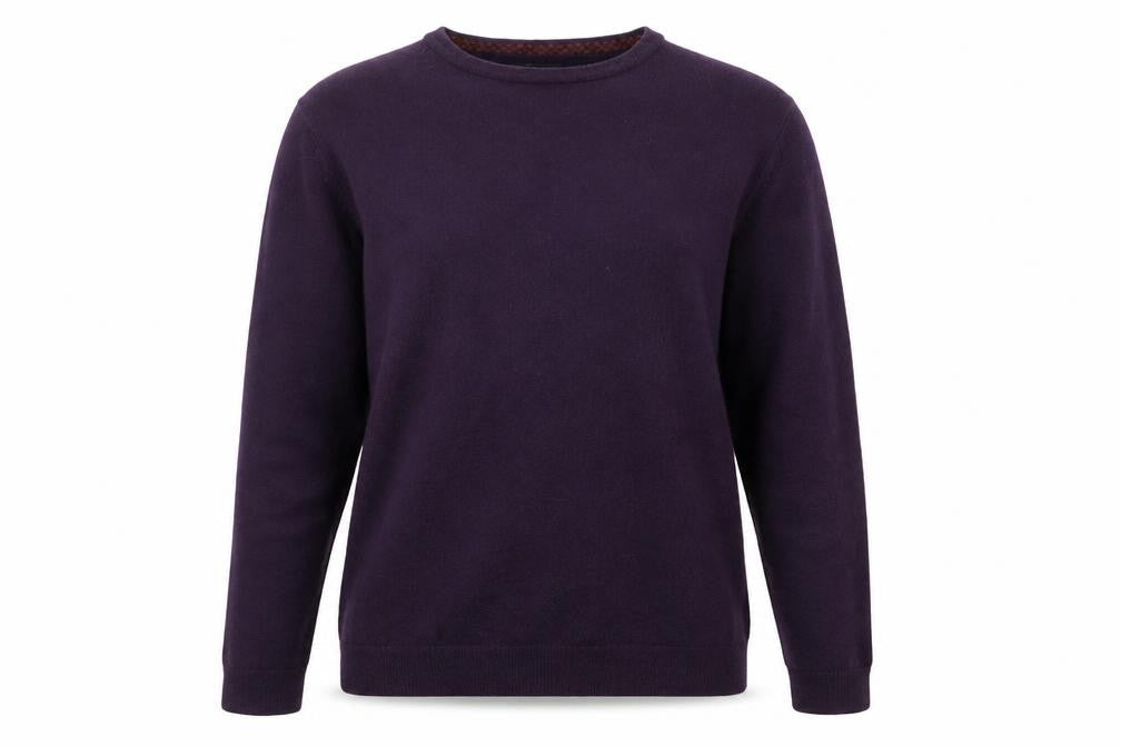 Linea Women's Purple Wool Crew Neck Pullover Jumper M