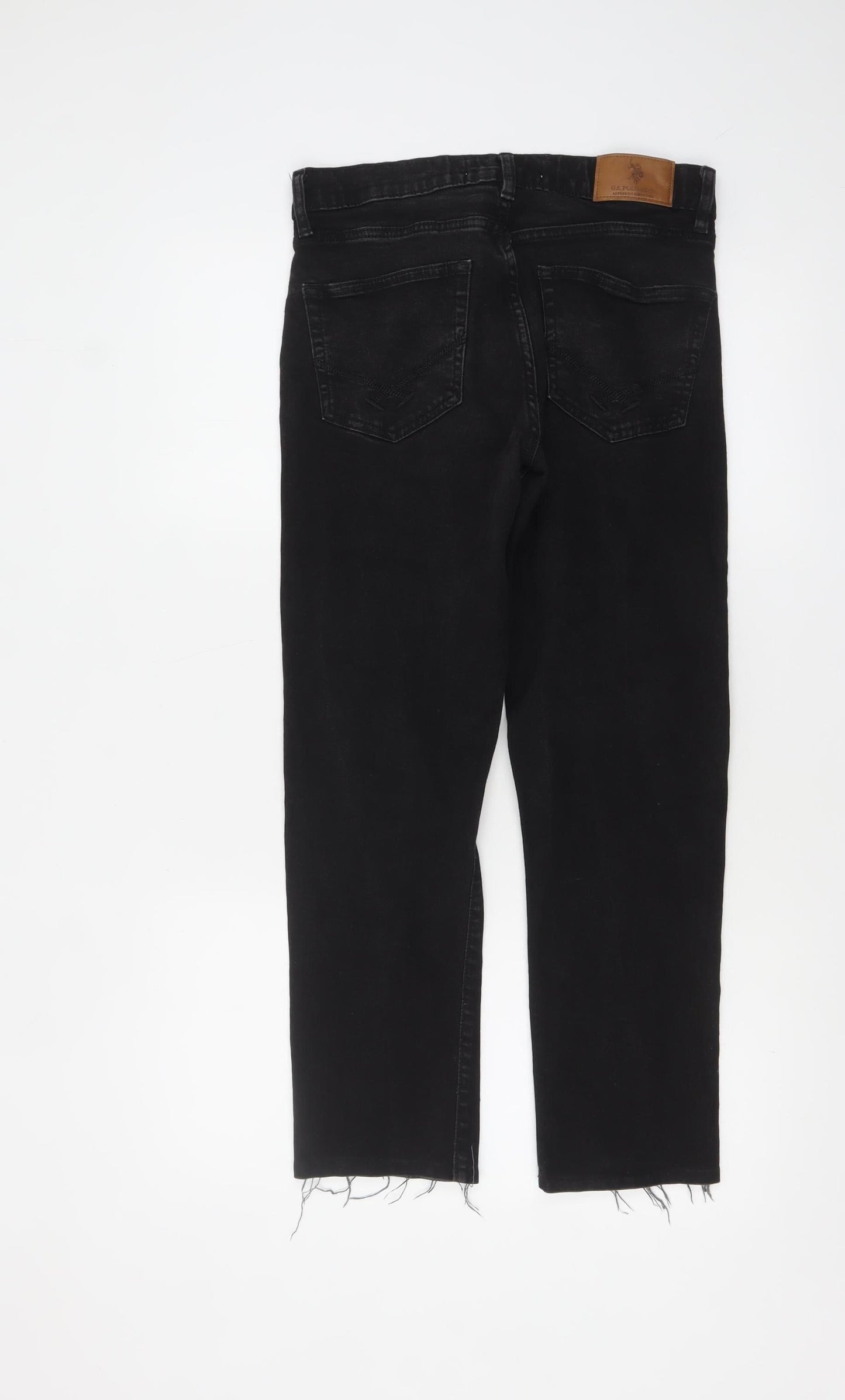 U.S. Polo Assn. Men's Black Slim Fit Straight Jeans 30R