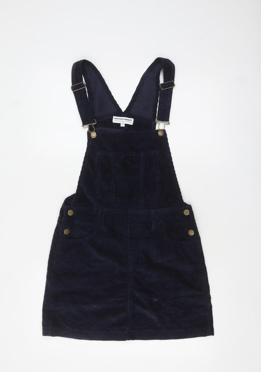 American Apparel Women's Blue Corduroy Pinafore Dress S