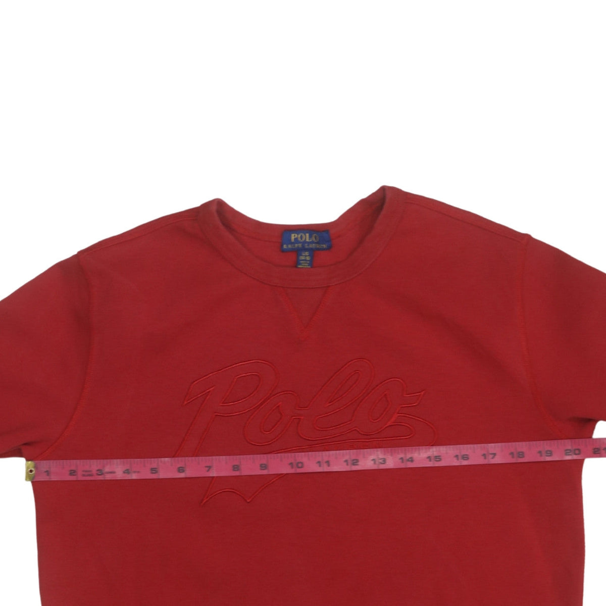 Ralph Lauren Boys Red Pullover Crew Neck Sweatshirt Size 14-16 Years