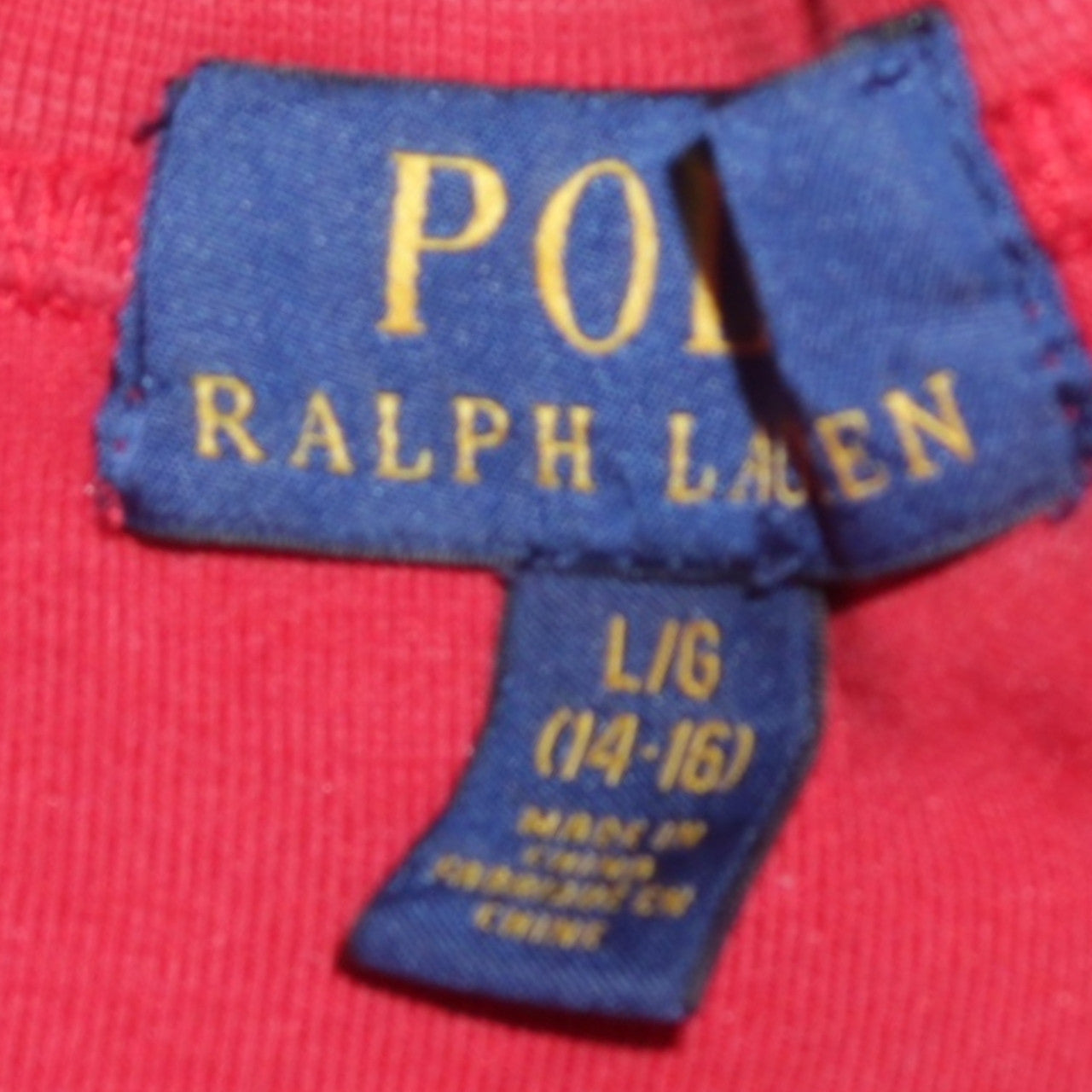 Ralph Lauren Boys Red Pullover Crew Neck Sweatshirt Size 14-16 Years