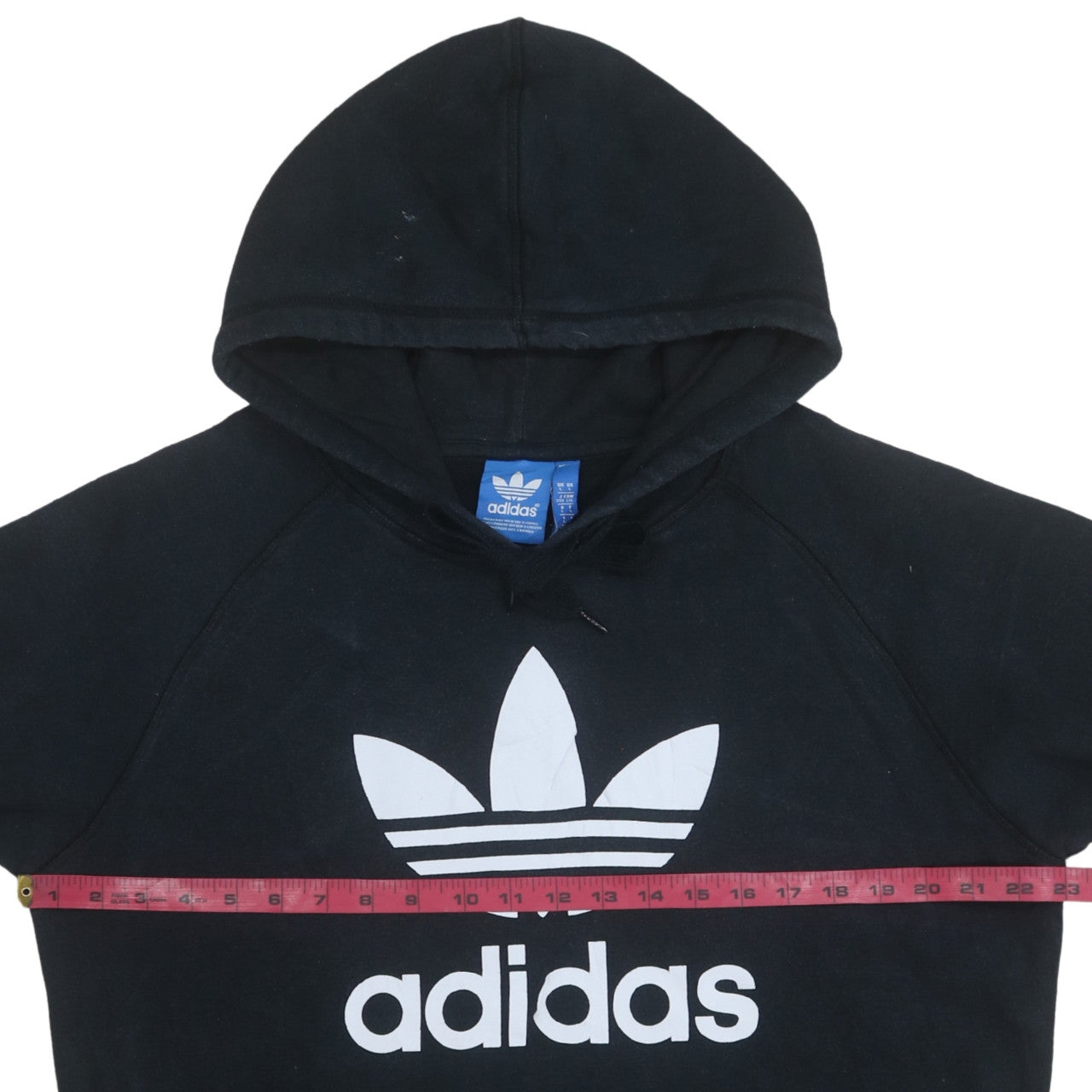 Adidas Men's Black Pullover Hoodie L Regular Fit Trefoil Logo
