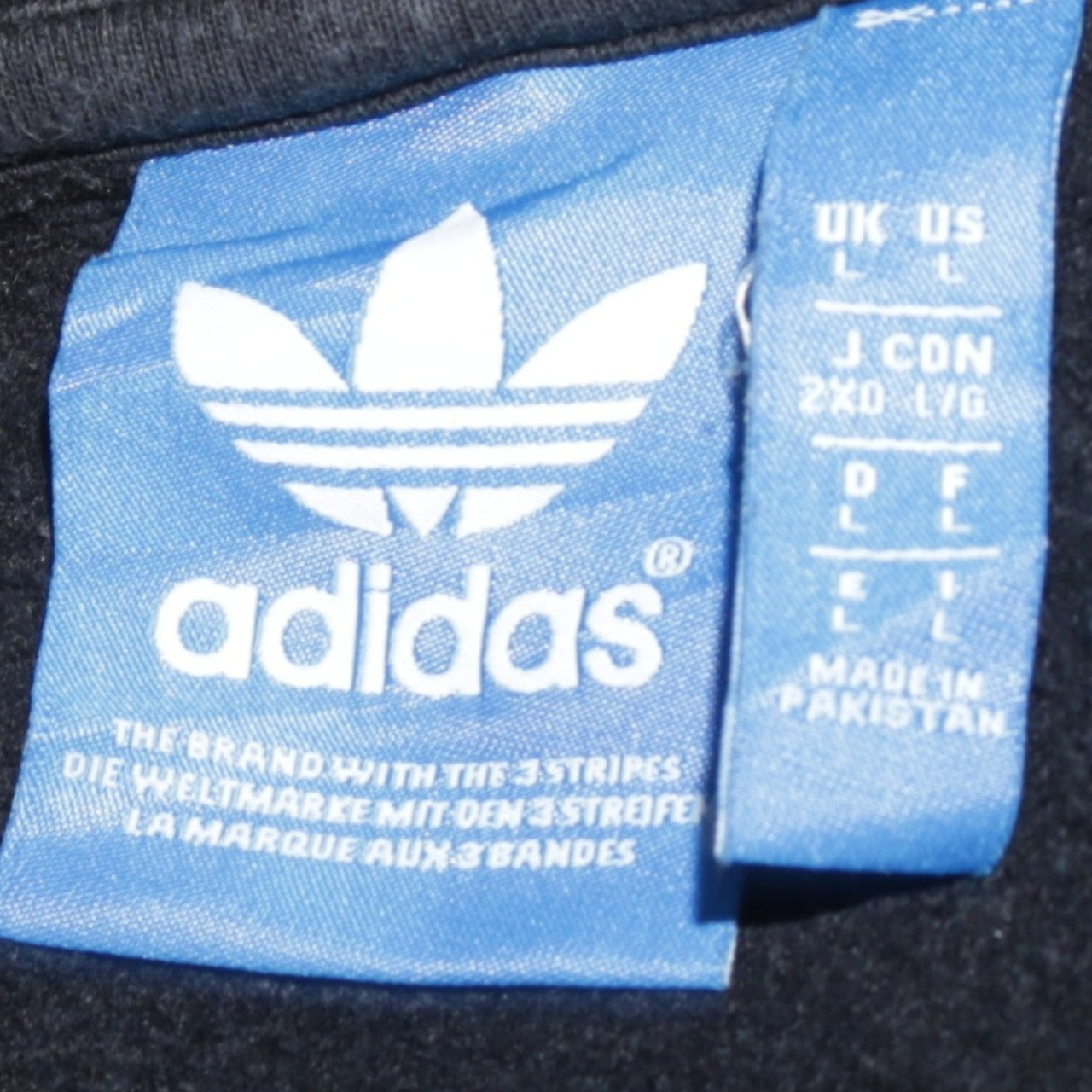 Adidas Men's Black Pullover Hoodie L Regular Fit Trefoil Logo