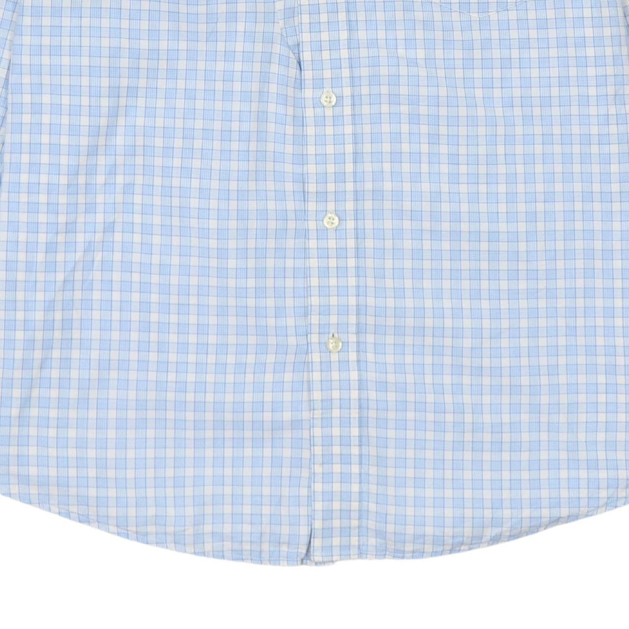 Tommy Hilfiger Men's Blue Check Button-Down Cotton Shirt M