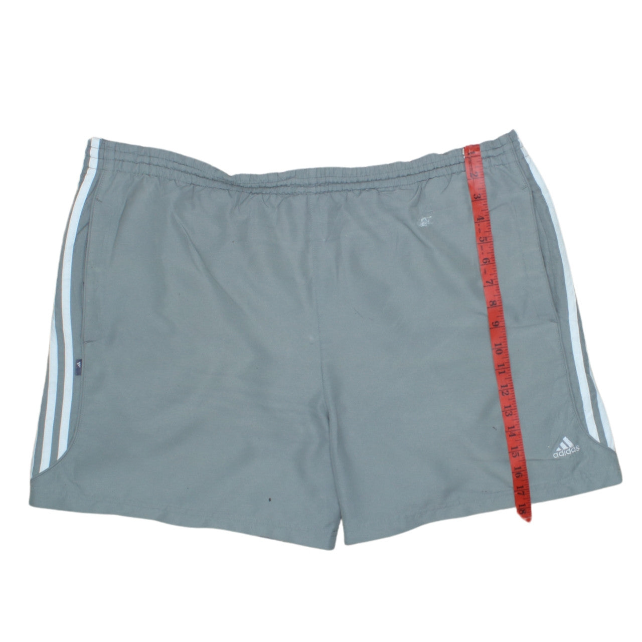 Adidas Mens Grey 2XL Athletic Shorts Lightweight Elastic Waist