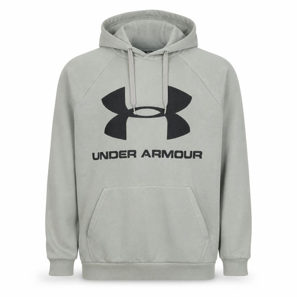Under Armour Men's Grey Hoodie Pullover Medium Sports Logo Sweatshirt
