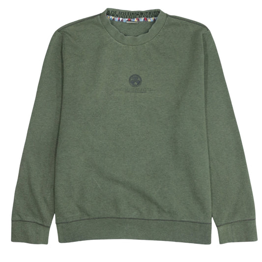 Napapijri Men's Green 3XL Crew Neck Pullover Sweatshirt