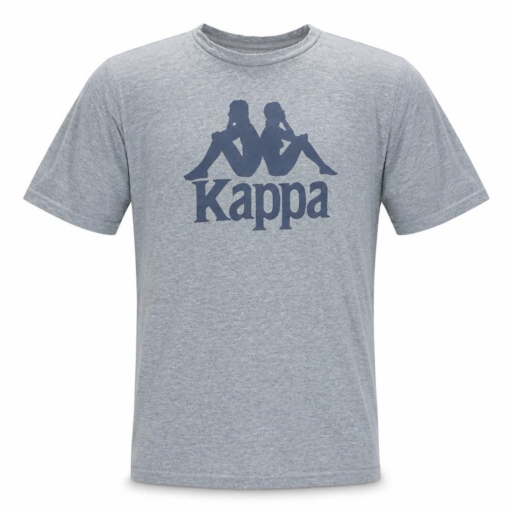 Kappa Men's Grey Small Crew Neck Cotton Sports T-Shirt