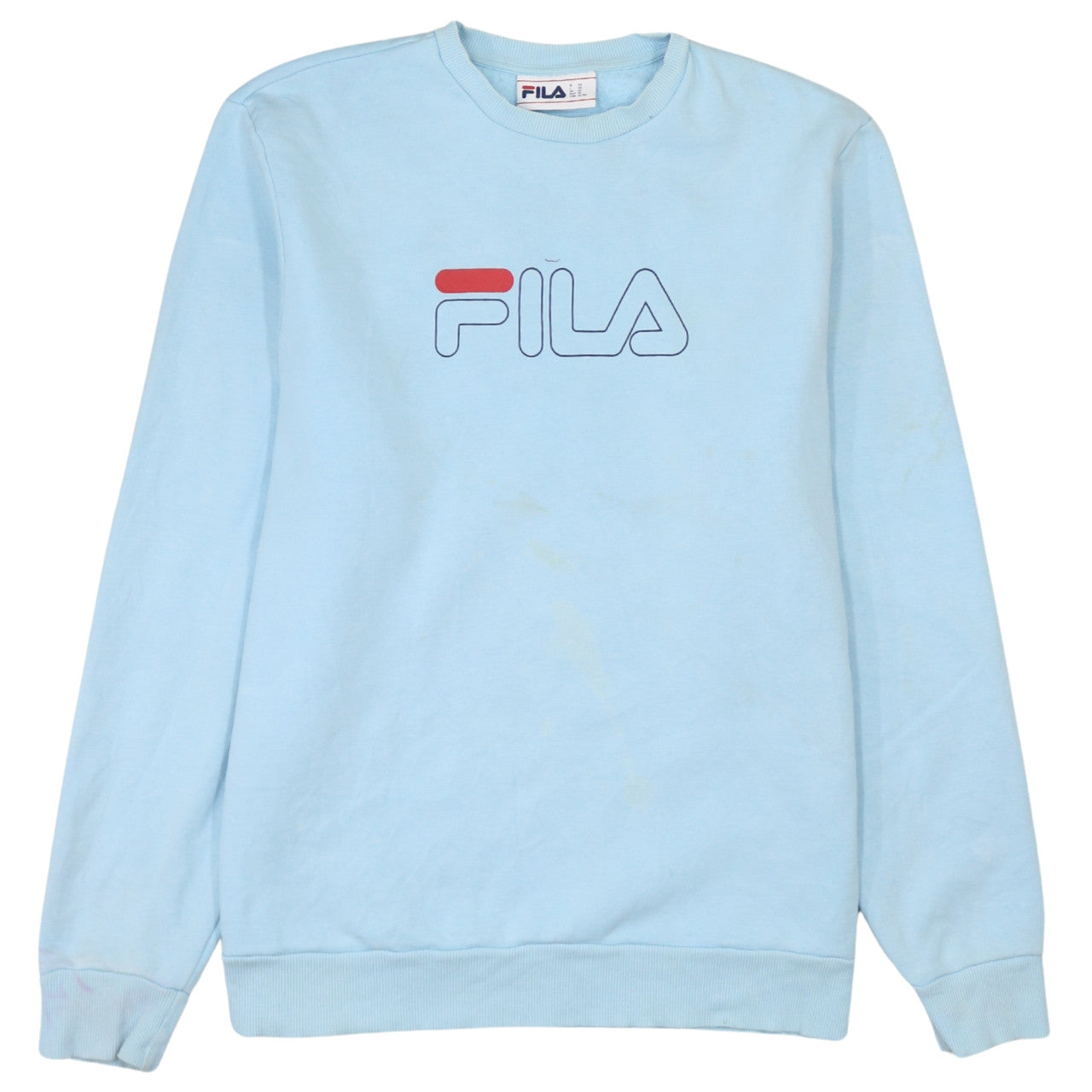 Fila Men's Blue XL Pullover Sweatshirt Crew Neck Logo Cotton Blend