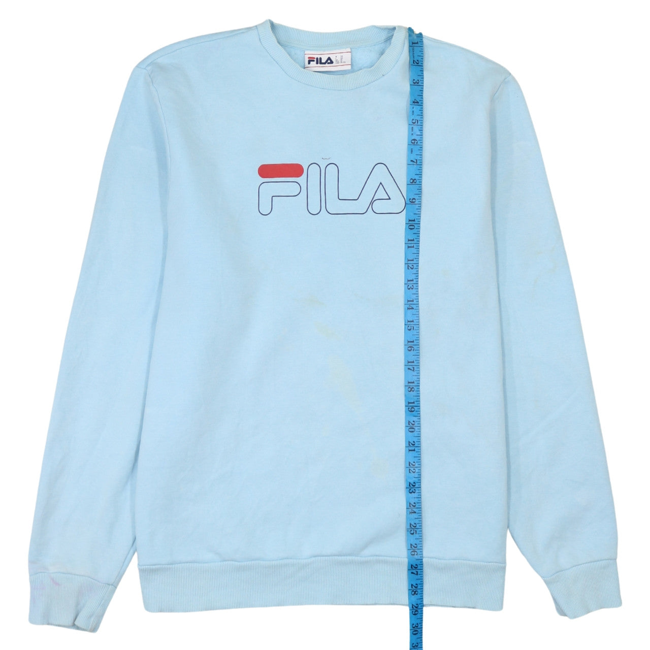 Fila Men's Blue XL Pullover Sweatshirt Crew Neck Logo Cotton Blend
