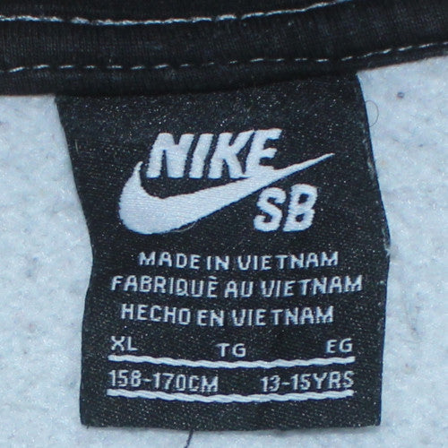 Nike SB Boys Grey Pullover Hoodie XL 13-15 Years Skateboarding Style