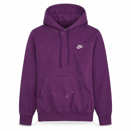 Nike Women's Purple Pullover Hoodie Small Logo Front Pocket
