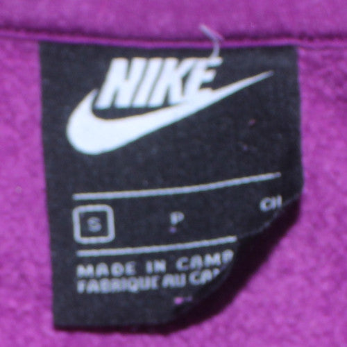 Nike Women's Purple Pullover Hoodie Small Logo Front Pocket