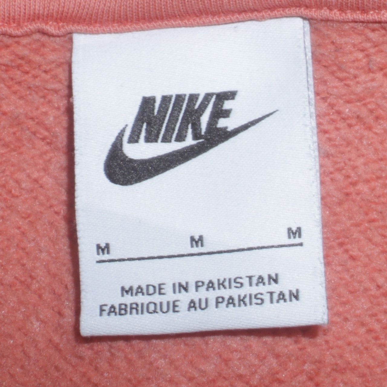 Nike Men's Orange Pullover Hoodie Medium Fleece Casual Sweatshirt