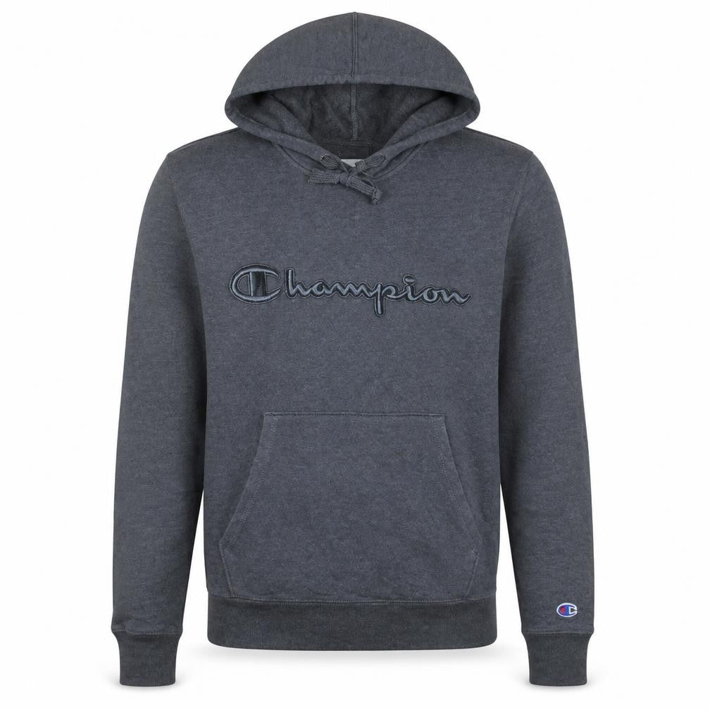 Champion Men's Grey Pullover Hoodie Small Embroidered Logo