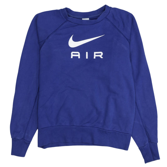 Nike Men's Blue Air Logo Crew Neck Pullover Sweatshirt Size S