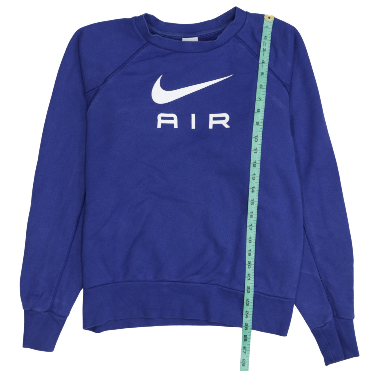 Nike Men's Blue Air Logo Crew Neck Pullover Sweatshirt Size S