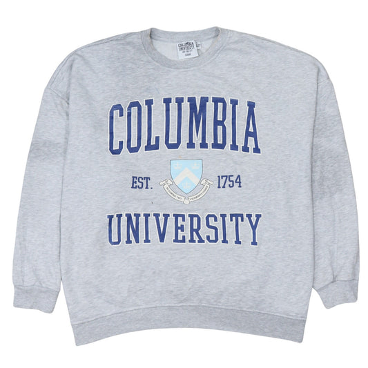 Columbia University Grey XL Sweatshirt Women's Casual Crew Neck Pullover