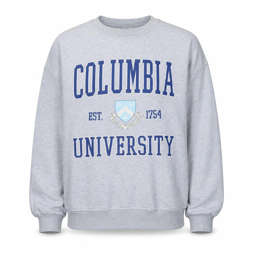 Columbia University Grey XL Sweatshirt Women's Casual Crew Neck Pullover