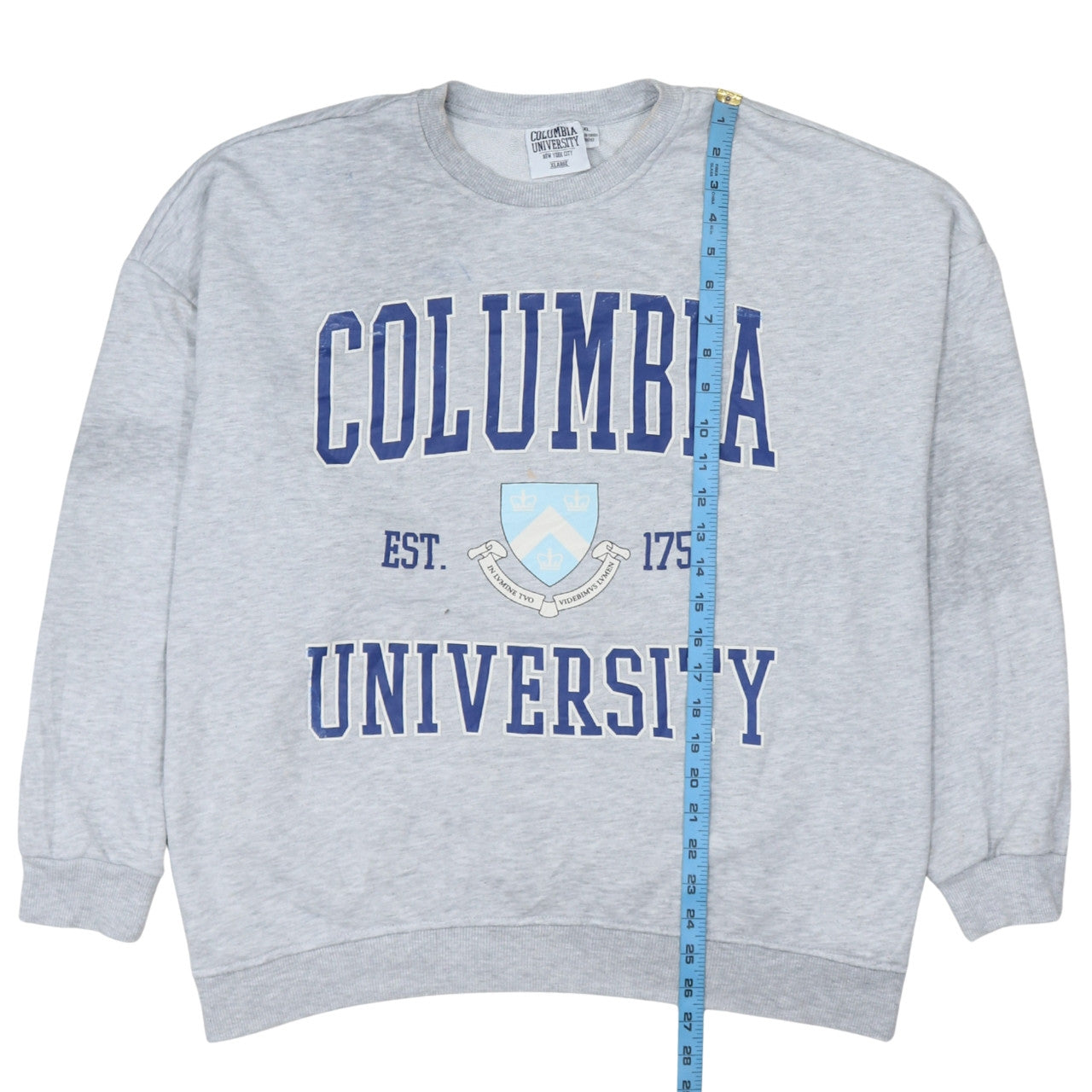 Columbia University Grey XL Sweatshirt Women's Casual Crew Neck Pullover